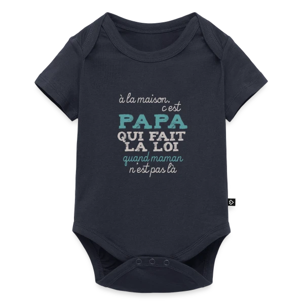 Papa fait la loi sur Body à manches courtes Premium Bébé