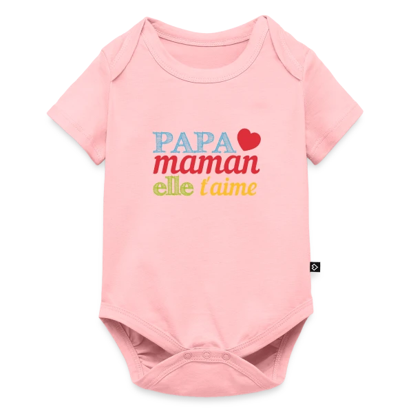 Bébé t'aime : Le message d'amour pour ma moitié sur Body à manches courtes Premium Bébé
