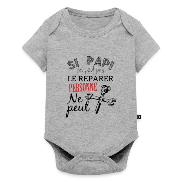 Maquette de Body à manches courtes Premium Bébé « Papi Bricoleur - L'Expert des Réparations » à personnaliser