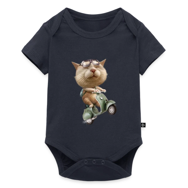Chat en Cavale sur Body à manches courtes Premium Bébé