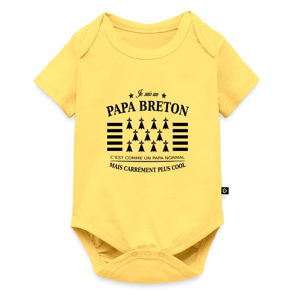 Papa Breton Authentique sur Body à manches courtes Premium Bébé