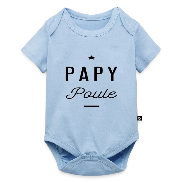 Maquette de Body à manches courtes Premium Bébé « PAPY POULE » à personnaliser