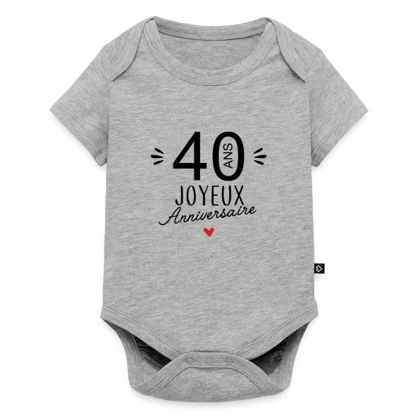 Anniversaire 40 Ans : La Fête Commence ! sur Body à manches courtes Premium Bébé