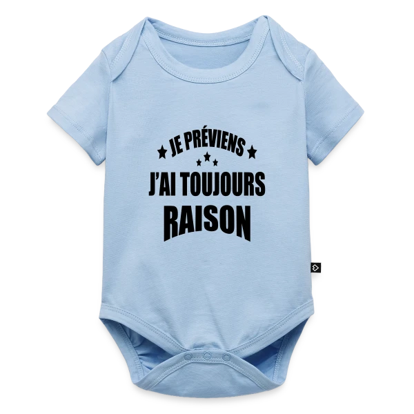 Maquette de Je Préviens : J'ai Toujours Raison ! T-shirt Humour à personnaliser