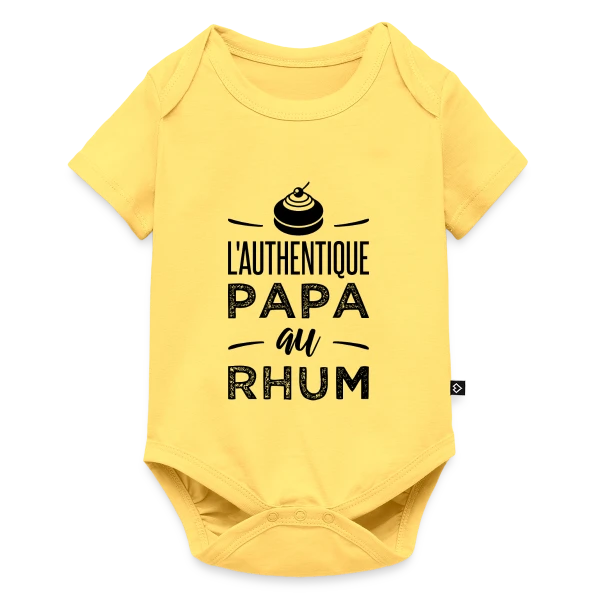 L'Authentique Papa au Rhum sur Body à manches courtes Premium Bébé