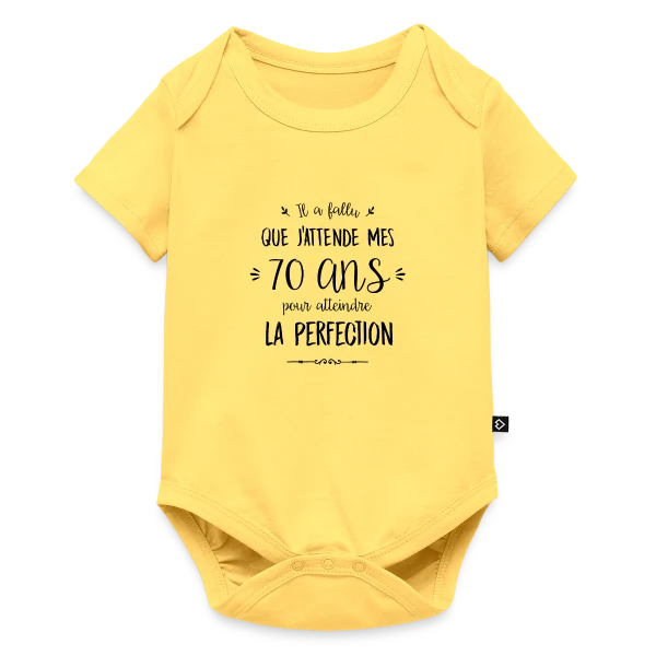 70 Ans : L'Âge d'Or de la Perfection sur Body à manches courtes Premium Bébé