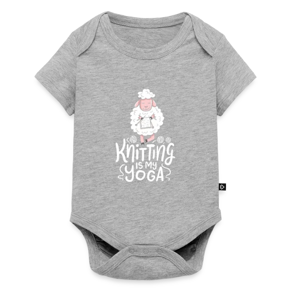 Tricot & Yoga: Knitting Is My Yoga sur Body à manches courtes Premium Bébé