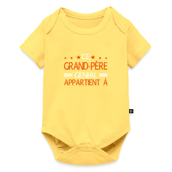Ce Grand-Père Génial Appartient à... - Cadeau Personnalisé sur Body à manches courtes Premium Bébé
