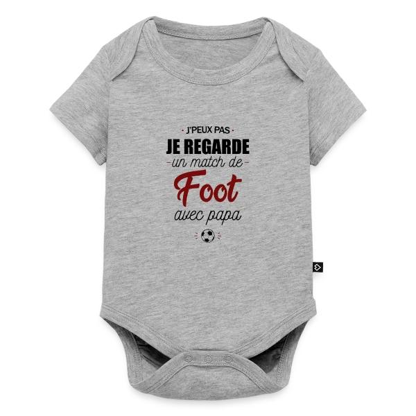 J'peux pas, j'ai match de foot avec Papa ! sur Body à manches courtes Premium Bébé