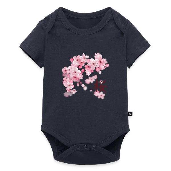Sakura : Fleurs de Cerisier Japonaises sur Body à manches courtes Premium Bébé