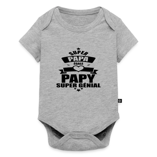 Maquette de Body à manches courtes Premium Bébé « Super Papy, Super Papa : Le Meilleur des Grands-Pères » à personnaliser