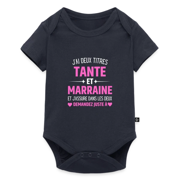 Maquette de Tante et Marraine : Le T-shirt Humour Personnalisé avec les Prénoms des Enfants à personnaliser