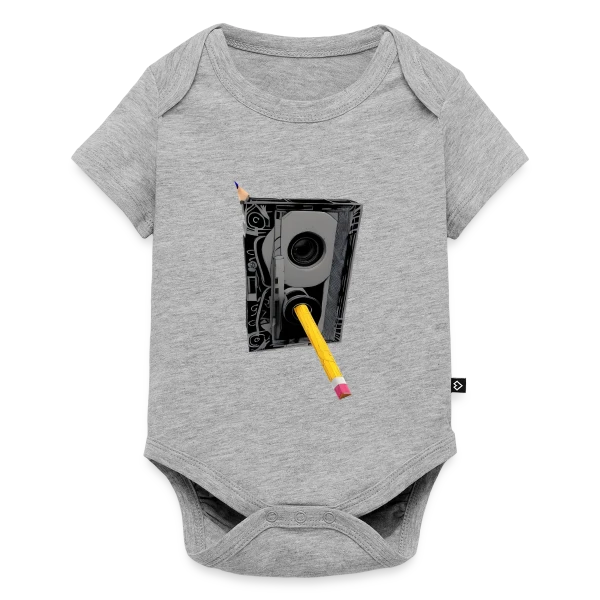Cassette Détaillée Crayon Jaune sur Body à manches courtes Premium Bébé