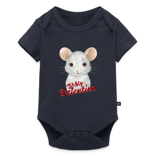 Maquette de Adorable Souris Blanche de la Saint-Valentin à personnaliser
