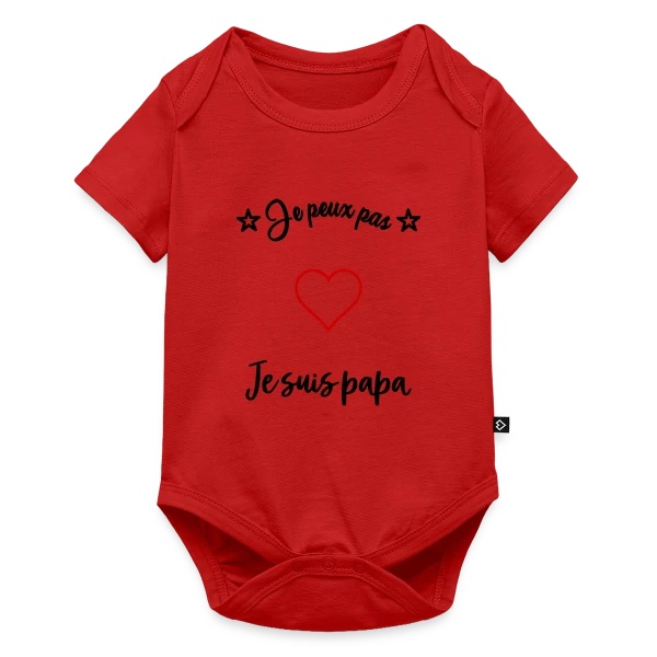 Cœur Papa : Je t'aime Super Papa sur Body à manches courtes Premium Bébé