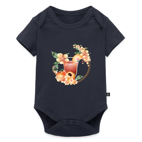 Cocktail Pêche en Fleurs: Douceur Estivale sur Body à manches courtes Premium Bébé