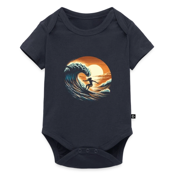 Sunset Surfing Girl - Vague & Coucher de Soleil sur Body à manches courtes Premium Bébé