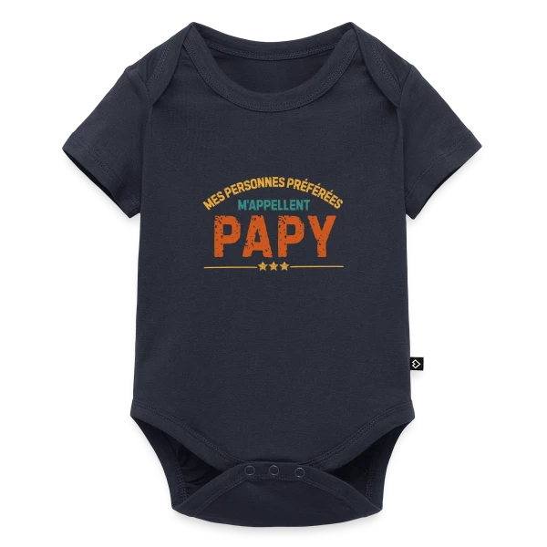 Maquette de Body à manches courtes Premium Bébé « Mes Personnes Préférées M'Appellent Papy - T-shirt Personnalisé » à personnaliser