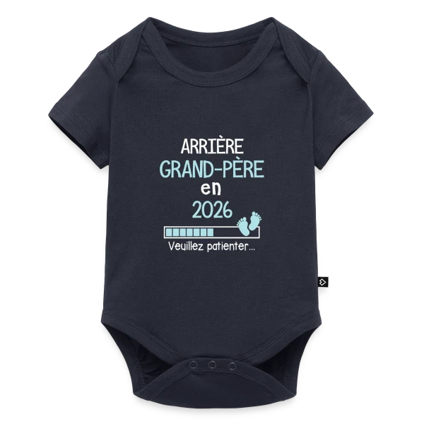 Maquette de Body à manches courtes Premium Bébé « Arrière-Grand-Père 2026 : Bientôt Papy » à personnaliser