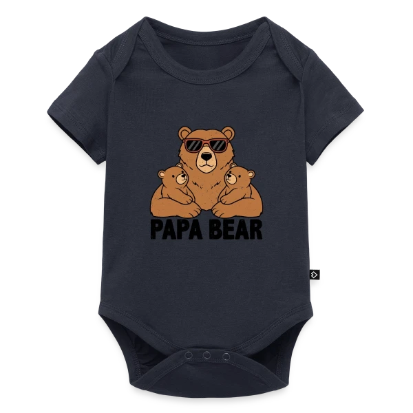'Papa Bear' - Force et Tendresse Familiale sur Body à manches courtes Premium Bébé