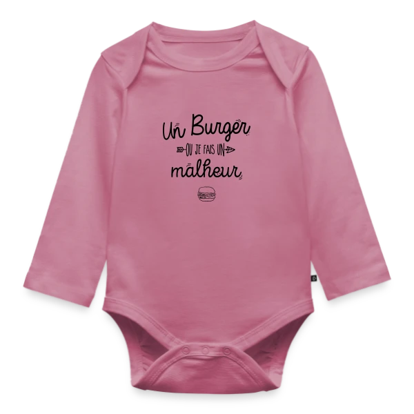 L'Empereur du Burger sur Body Bébé bio manches longues