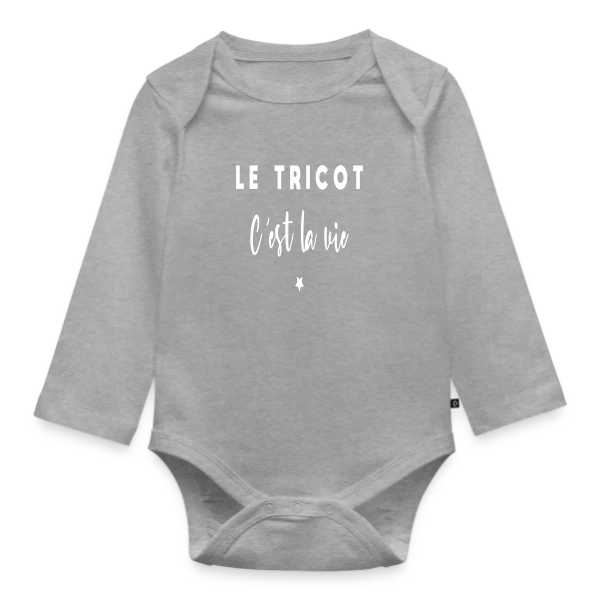 Le Tricot C'est la Vie sur Body Bébé bio manches longues