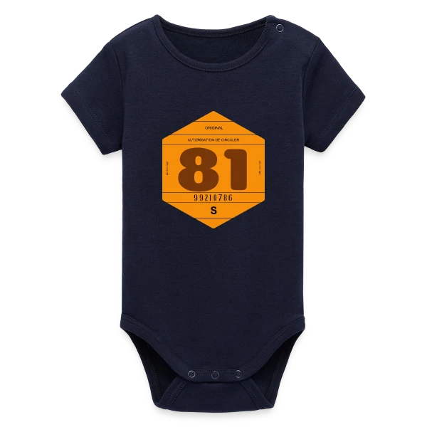 Vintage Vignette Automobile France 1981 sur Body bébé manches courtes bio Stanley/Stella