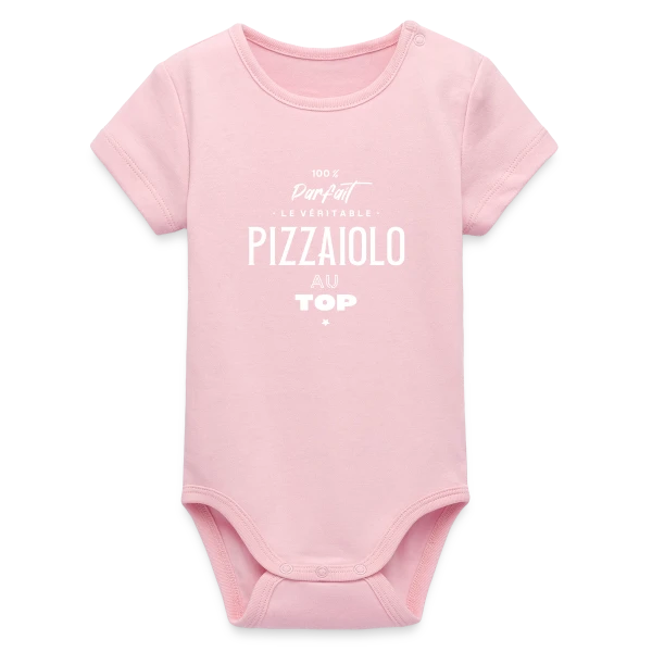 Le Vrai Maître Pizzaiolo sur Body bébé manches courtes bio Stanley/Stella