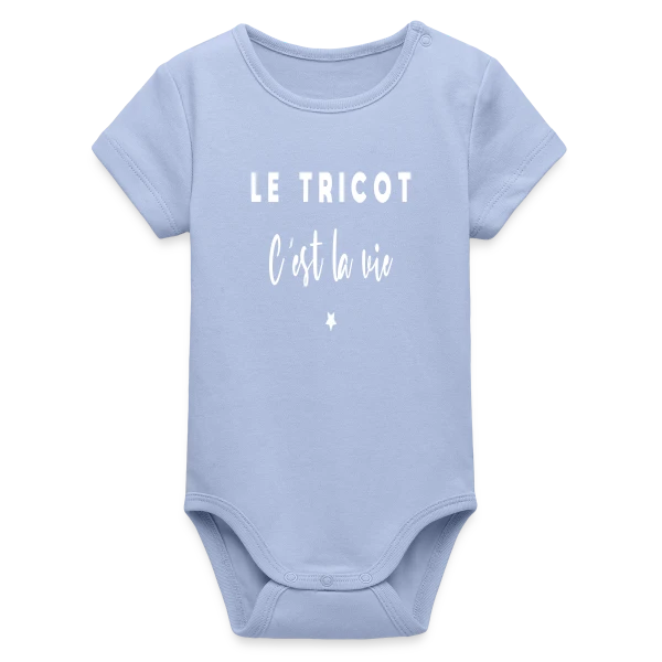Le Tricot C'est la Vie sur Body bébé manches courtes bio Stanley/Stella