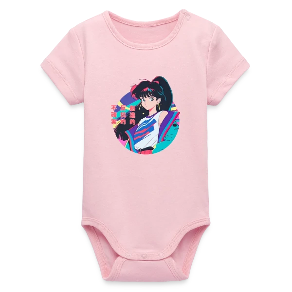 Fille Anime Rétro 80s/90s Windbreaker sur Body bébé manches courtes bio Stanley/Stella