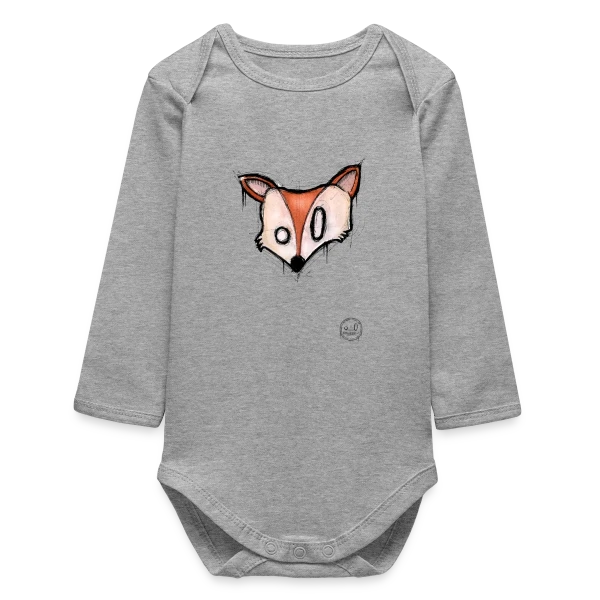 Renard Stylisé K-nimals sur Body bébé manches longues biologique