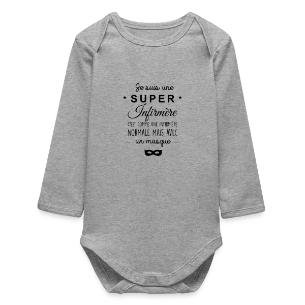 Super Infirmière : Ma Vocation, Ma Fierté sur Body bébé manches longues biologique