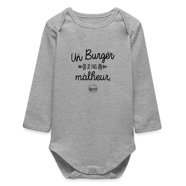 L'Empereur du Burger sur Body bébé manches longues biologique