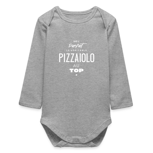 Le Vrai Maître Pizzaiolo sur Body bébé manches longues biologique