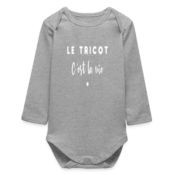 Le Tricot C'est la Vie sur Body bébé manches longues biologique