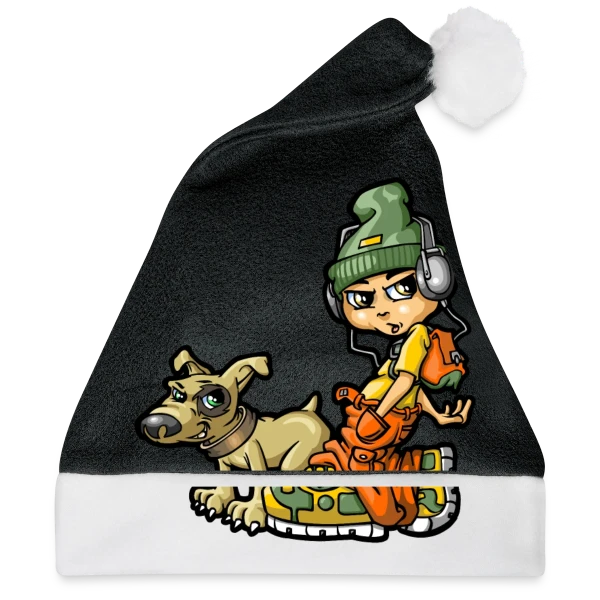 Maquette de B-boy Hip Hop & son Chien à personnaliser
