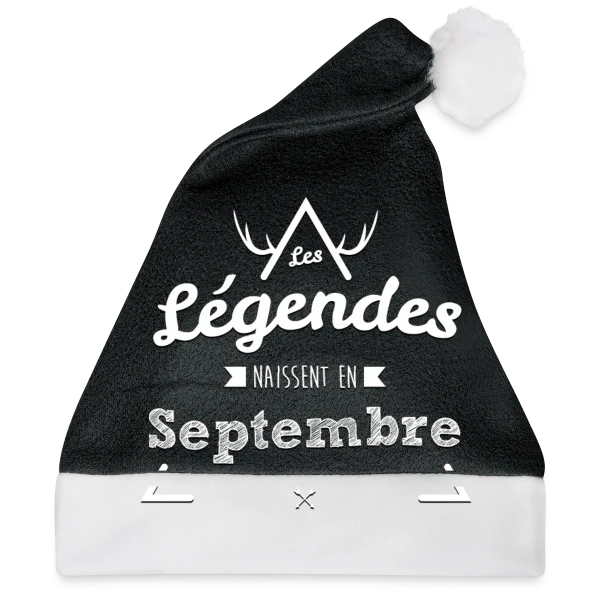 Anniversaire : Légende Née en Septembre sur Bonnet de Noël