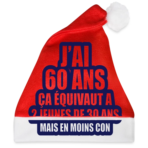 Maquette de 60 Ans Humour : J'ai 60 Ans, Ça Équivaut À 2 Jeunes De 30 Ans à personnaliser