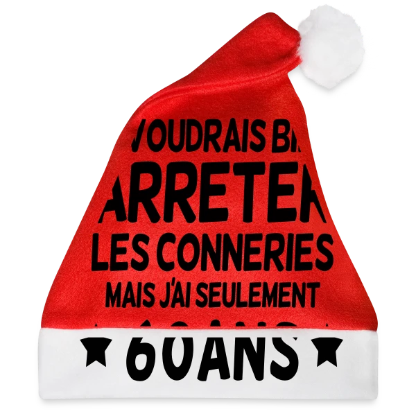 Maquette de 'Les Conneries à 60 Ans' - Cadeau Anniversaire Humour à personnaliser