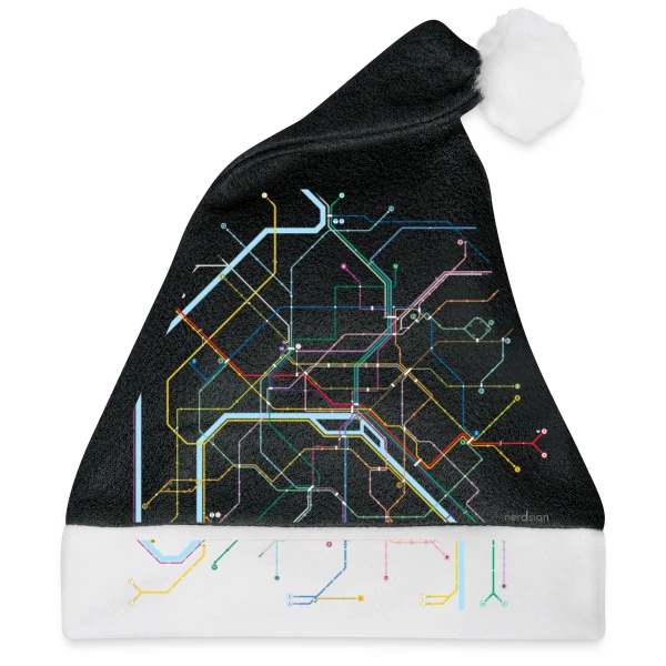 Maquette de Plan Métro Paris Coloré à personnaliser