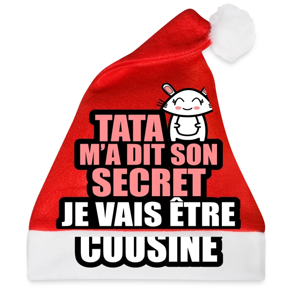 Maquette de Annonce Grossesse : Tata M'a Dit Son Secret, Je Vais Être Cousine à personnaliser