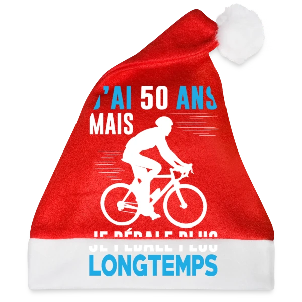 Maquette de J'ai 50 Ans mais je Pédale Plus Longtemps - Humour Cycliste Anniversaire à personnaliser