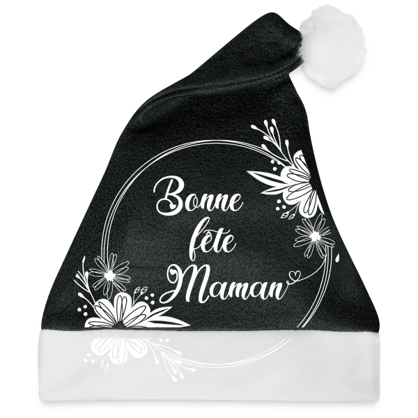 Maquette de Bonnet de Noël « Bonne Fête Maman - Cadeau Tendresse » à personnaliser