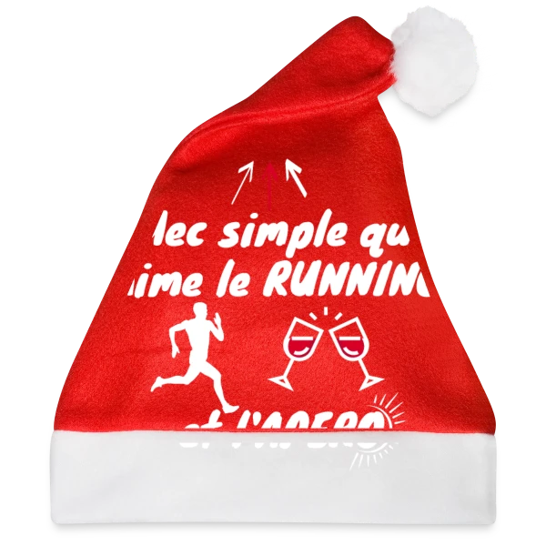 Maquette de Mec Simple Aime Running et Apéro - Cadeau Runner Humour à personnaliser
