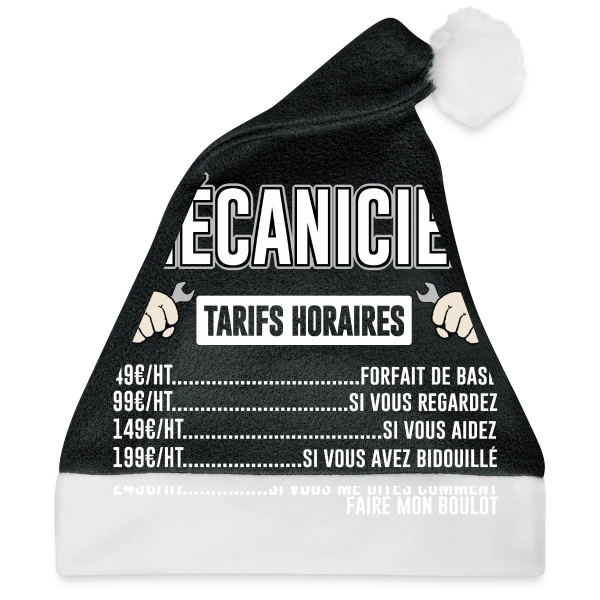 Maquette de Mécanicien : Mes Tarifs Horaires | T-Shirt Humour Auto à personnaliser