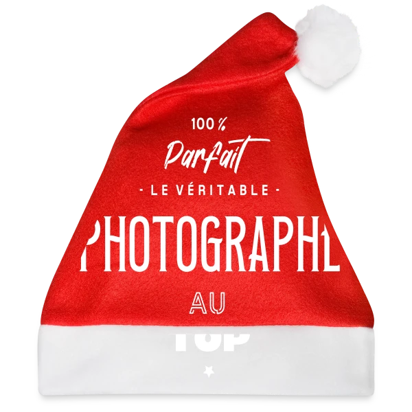 Maquette de Bonnet de Noël « Le Photographe au Top : C'est Moi ! » à personnaliser