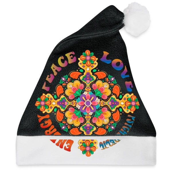 Maquette de Mandala Psychédélique Peace Love à personnaliser