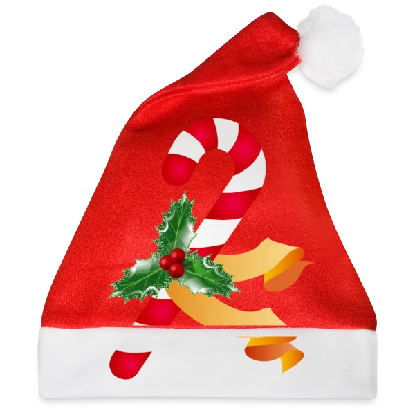 Maquette de Bonnet de Noël « Sucre d'Orge et Houx pour la Période des Fêtes » à personnaliser
