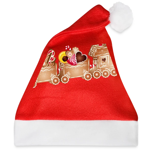Maquette de Adorable Train de Pain d'Épices 3D pour Noël à personnaliser