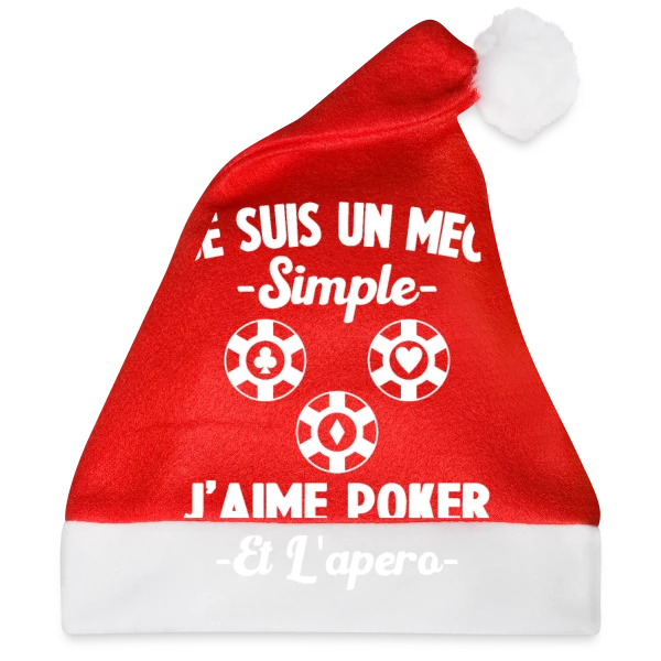 Maquette de Je Suis Un Mec Simple J'aime Poker Et L'Apéro à personnaliser